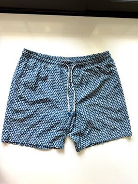 Faherty Shorelite Active Short / Swim Trunk with Liner - Navy